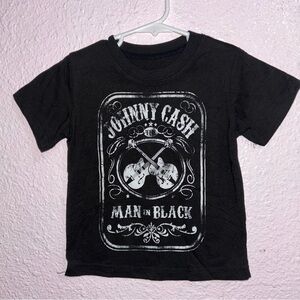 Johnny Cash Kids Black Graphic Tee